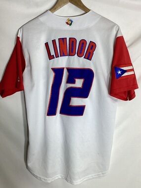 Francisco Lindor Puerto Rico-Themed Jersey 2017 World Baseball Classic Size 44
